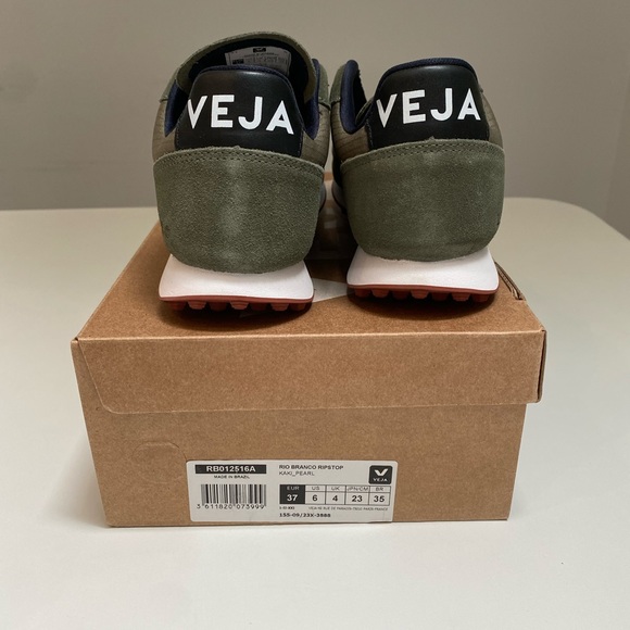 Veja Rio Branco Ripstop Sneaker in Khaki/Pearl sz 37EU/6US New in Box - Picture 6 of 8